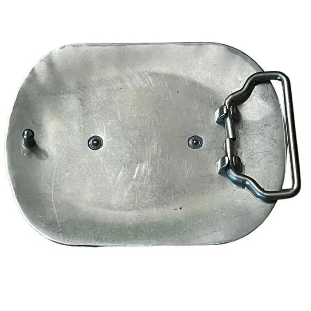 VINTAGE ART DECO SILVER BELT BUCKLE